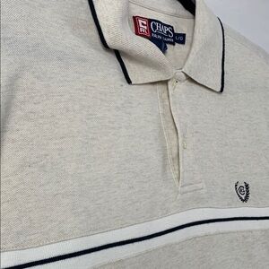 RALPH LAUREN | LARGE MEN LONG SLEEVE POLO CLASSIC FIT CHAPS | BEIGE TAN CREAM